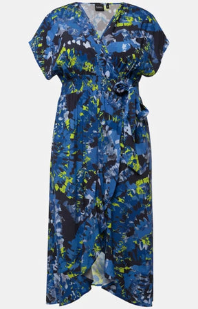 Ulla Popken Abstract Wrap Kaftan