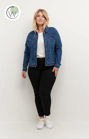 Denim jacket curve deals
