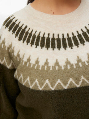 Vero Moda Curve Simone Knit Jumper in Green