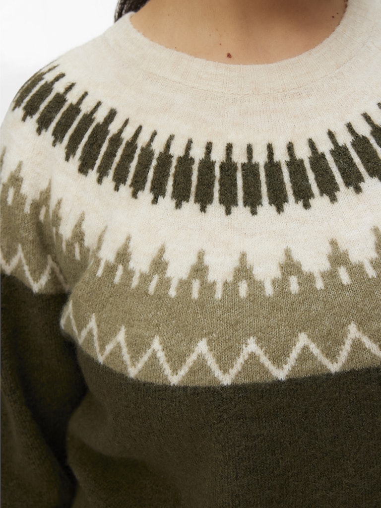 Vero Moda Curve Simone Knit Jumper in Green