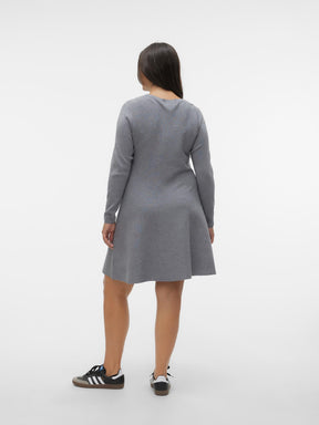 Vero Moda Curve Nancy Dress in Grey
