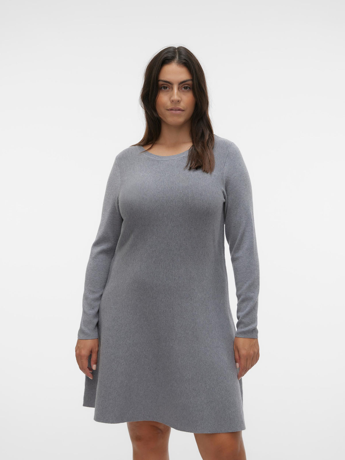 Vero Moda Curve Nancy Dress in Grey