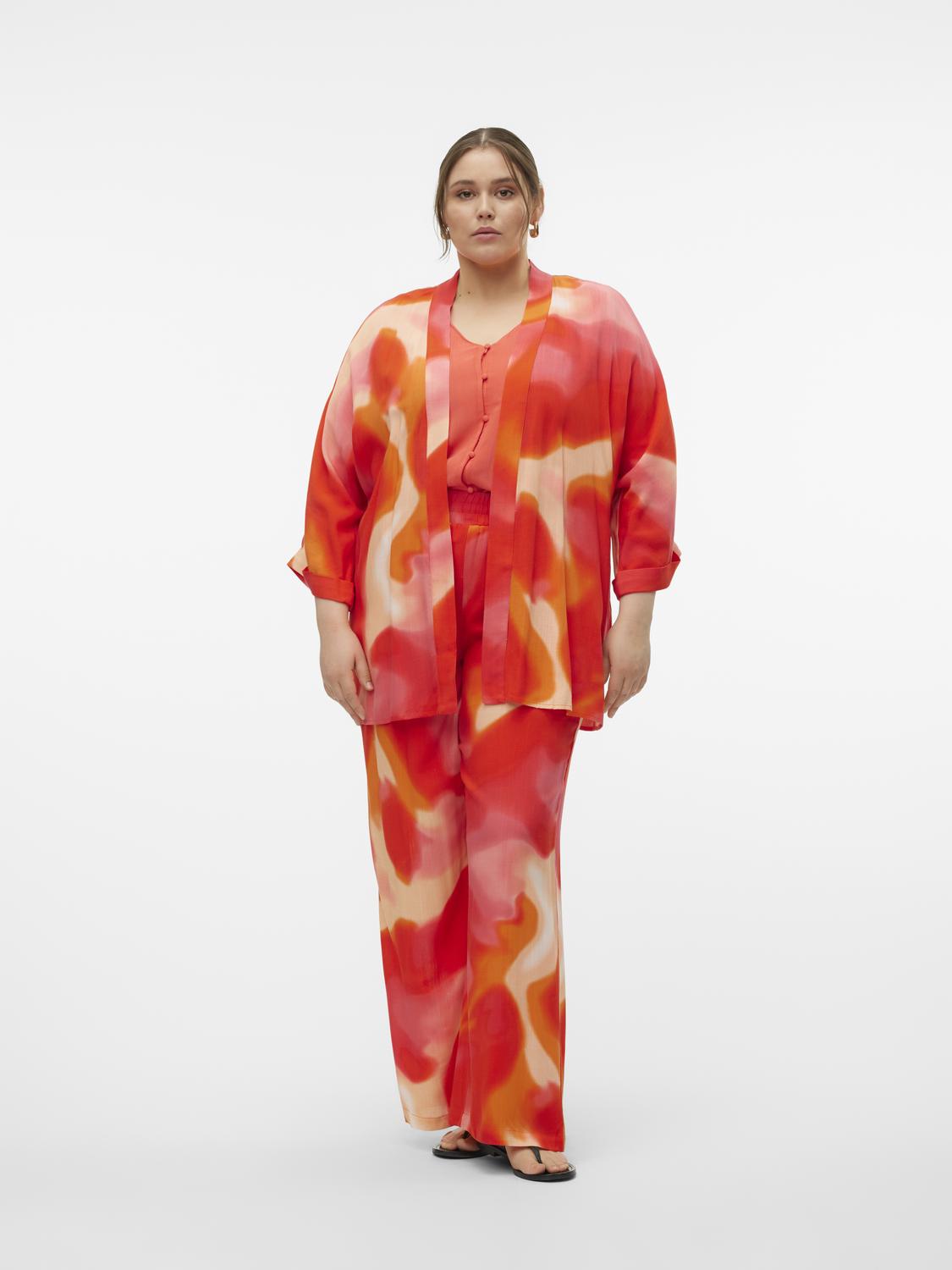 Vero Moda Curve Jade Kimono in Orange