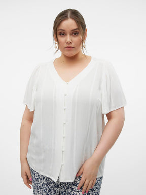 Vero Moda Curve Kanva Blouse in White