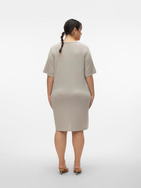 Vero Moda Curve Selina Dress Gold| Plus Size Dresses | Wardrobeplus.ie Vero Moda Curve Selina Dress Gold| Plus Size Dresses | Wardrobeplus.ie