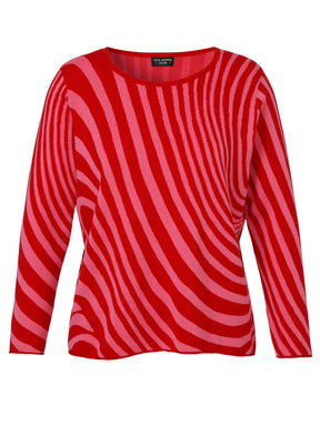 Via Appia Due Fine Knit Jumper in Red