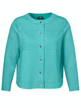 Via Appia Due Faux Suede Jacket in Green