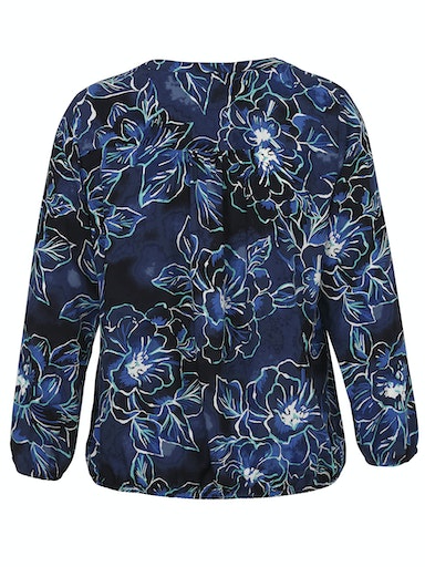 Via Appia Due Blue Flower Blouse