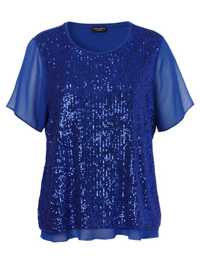 Via Appia Electric Sequined Blouse