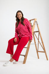 Via Appia Due Fine Knit Jumper in Red