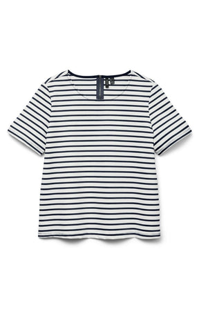 Black and white striped shirt on a white background