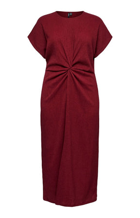 Vero Moda Curve Amanda Dress in Wine
