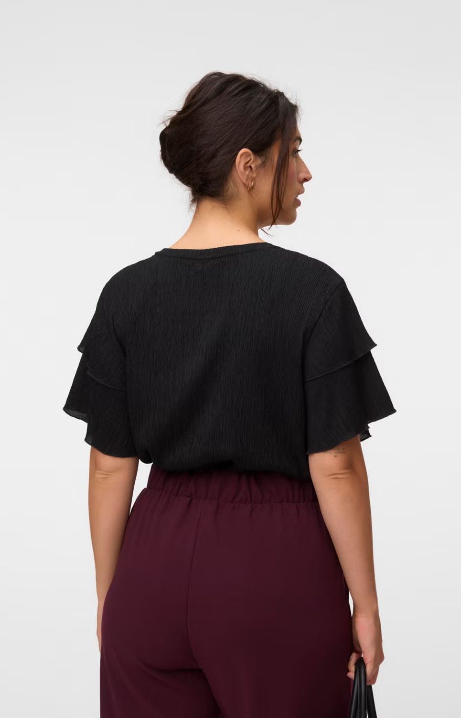 Vero Moda Curve Amanda Top in Black 