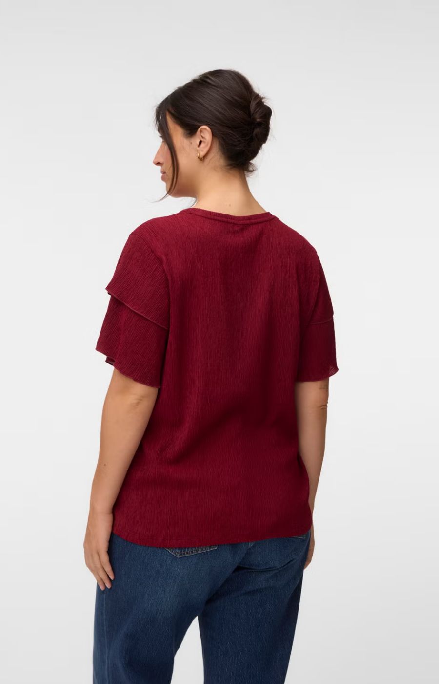Vero Moda Curve Amanda Top in Wine 