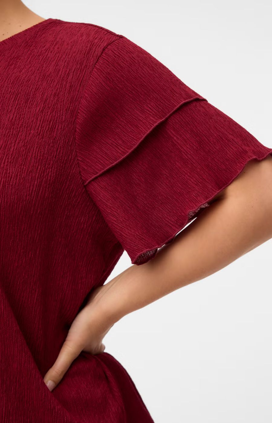 Vero Moda Curve Amanda Top in Wine 