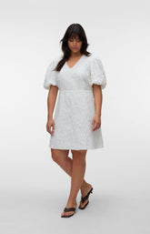 Vero Moda Curve Ann Dress in White 