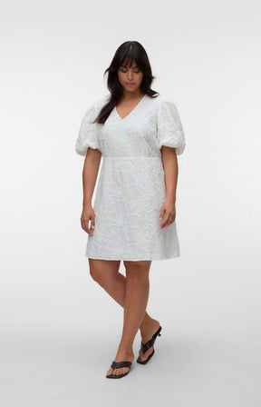 Vero Moda Curve Ann Dress in White 