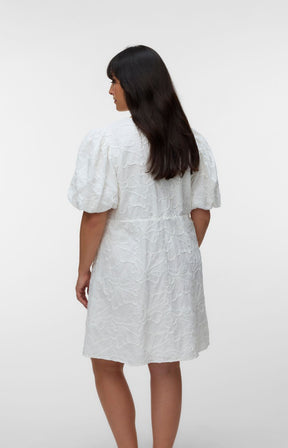 Vero Moda Curve Ann Dress in White 