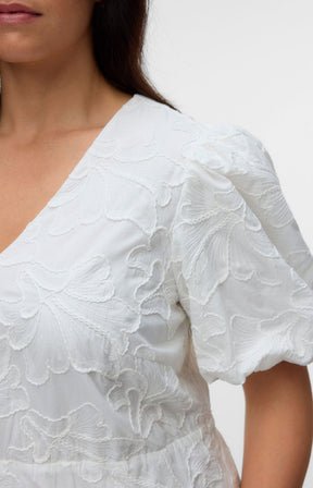 Vero Moda Curve Ann Dress in White 