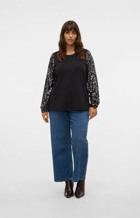 Vero Moda Curve Bella Sweater in Black 
