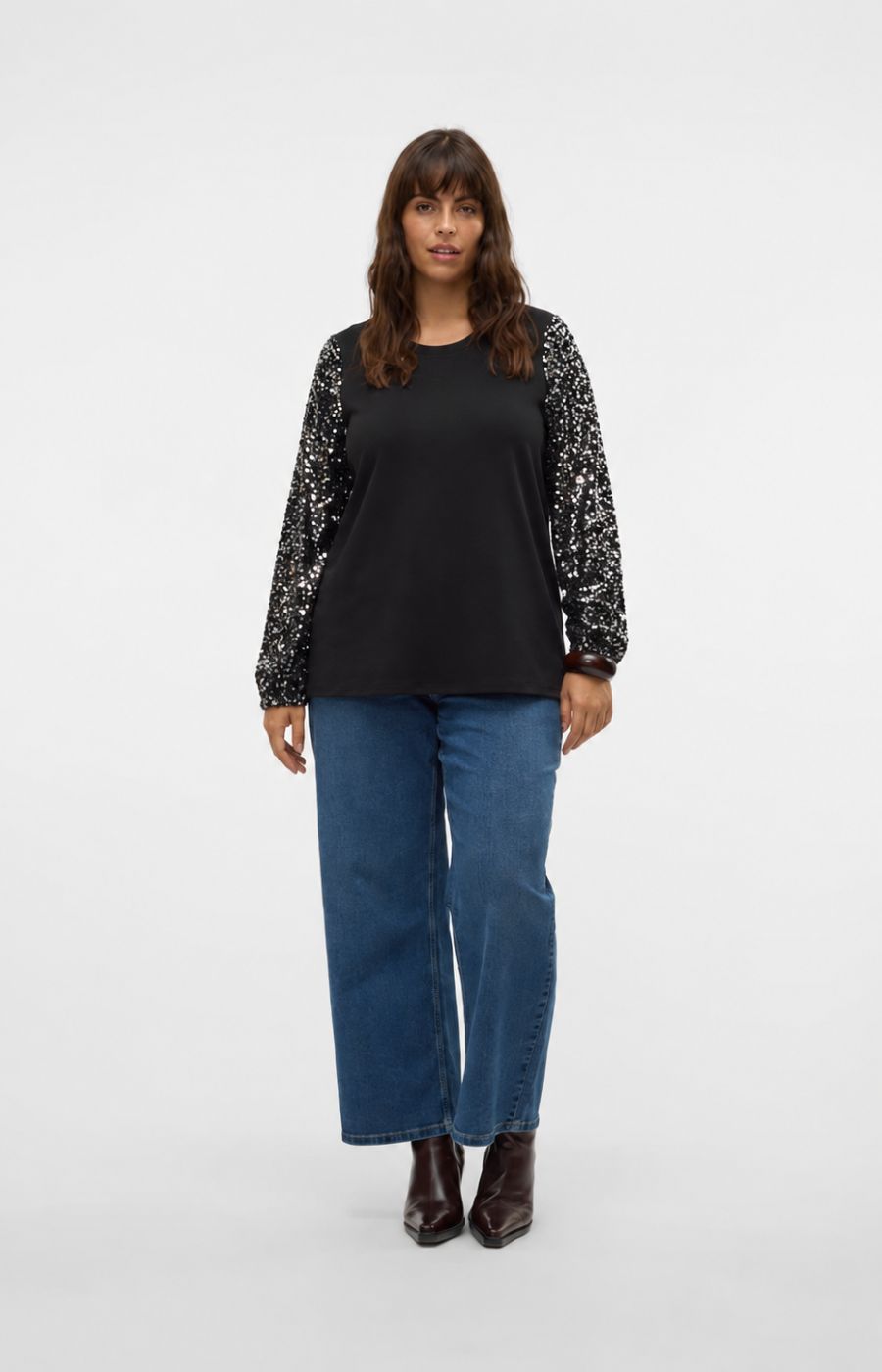 Vero Moda Curve Bella Sweater in Black 