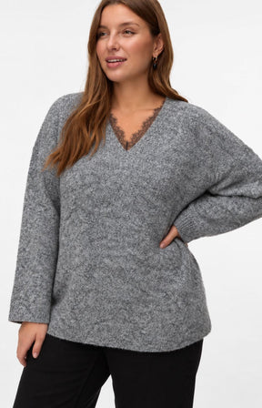 Vero Moda Curve Berry Jumper in Grey 