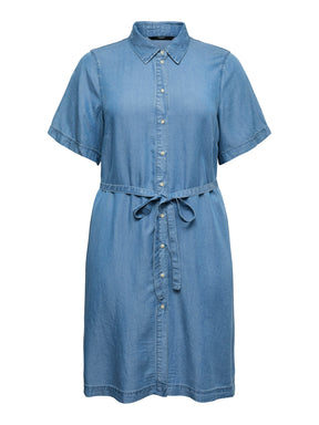 Vero Moda Curve Bree Dress in Denim 