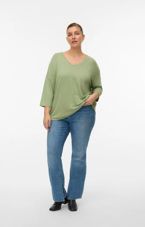 Vero Moda Curve Brianna Top in Green