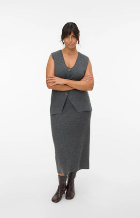 Vero Moda Curve Brisa Skirt in Grey