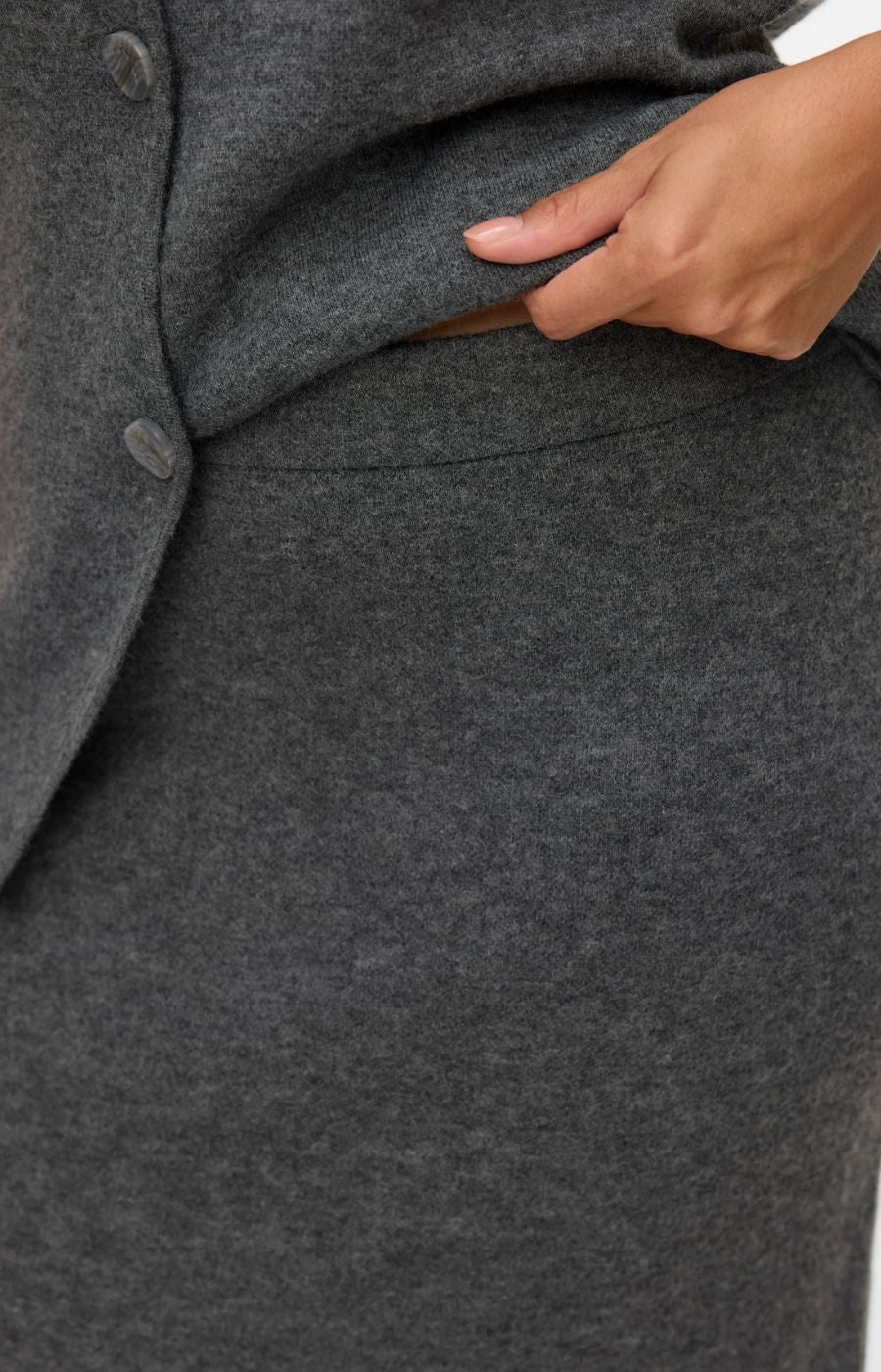 Vero Moda Curve Brisa Skirt in Grey