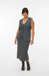 Vero Moda Curve Brisa Vest in Grey