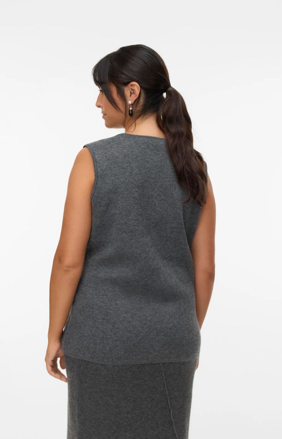 Vero Moda Curve Brisa Vest in Grey
