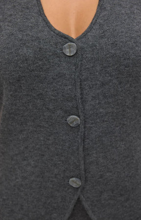 Vero Moda Curve Brisa Vest in Grey