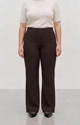 Vero Moda Curve Brooklyn Flared Trousers in Chocolate 