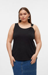 Vero Moda Curve Carly Top in Black