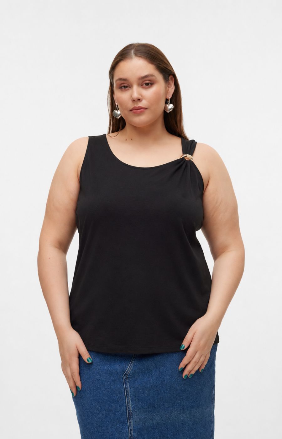 Vero Moda Curve Carly Top in Black