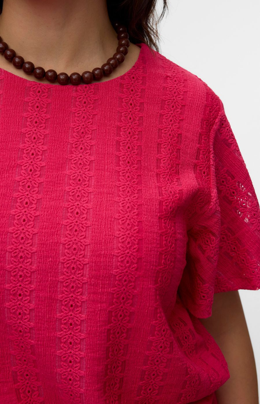 Vero Moda Curve Cassandra Top in Pink 