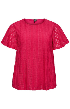 Vero Moda Curve Cassandra Top in Pink 