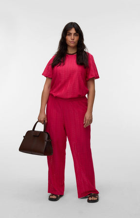 Vero Moda Curve Cassandra Trousers in Pink 