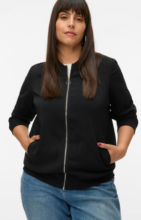 Vero Moda Curve Coco Bomber Jacket in Black