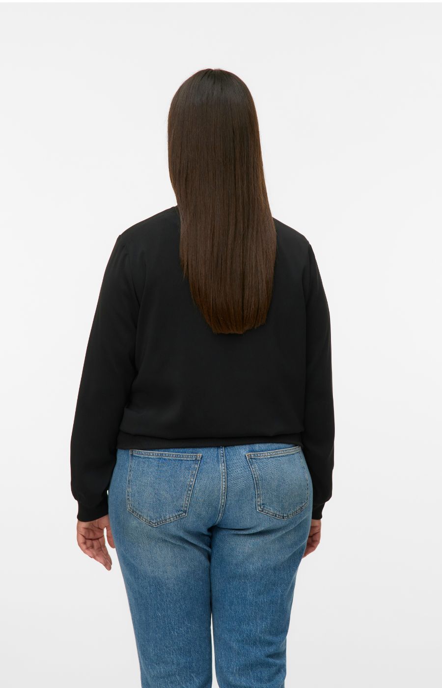 Vero Moda Curve Coco Bomber Jacket in Black 