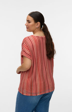 Vero Moda Curve Demi Top in Coral 