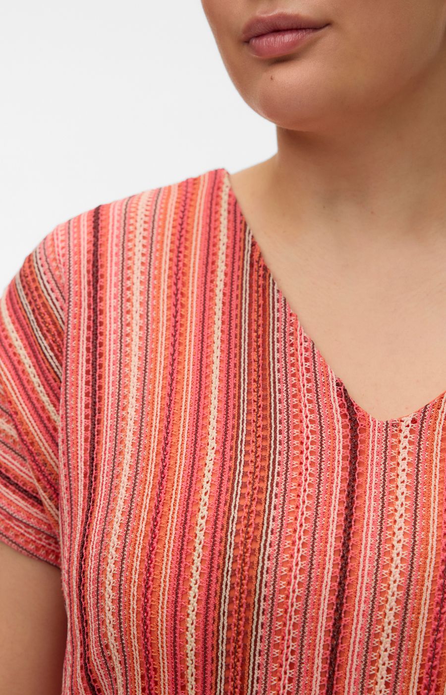 Vero Moda Curve Demi Top in Coral 