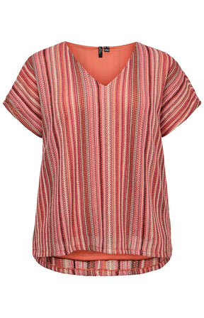 Vero Moda Curve Demi Top in Coral 