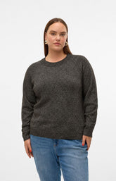 Vero Moda Curve Doffy Jumper in Chocolate 