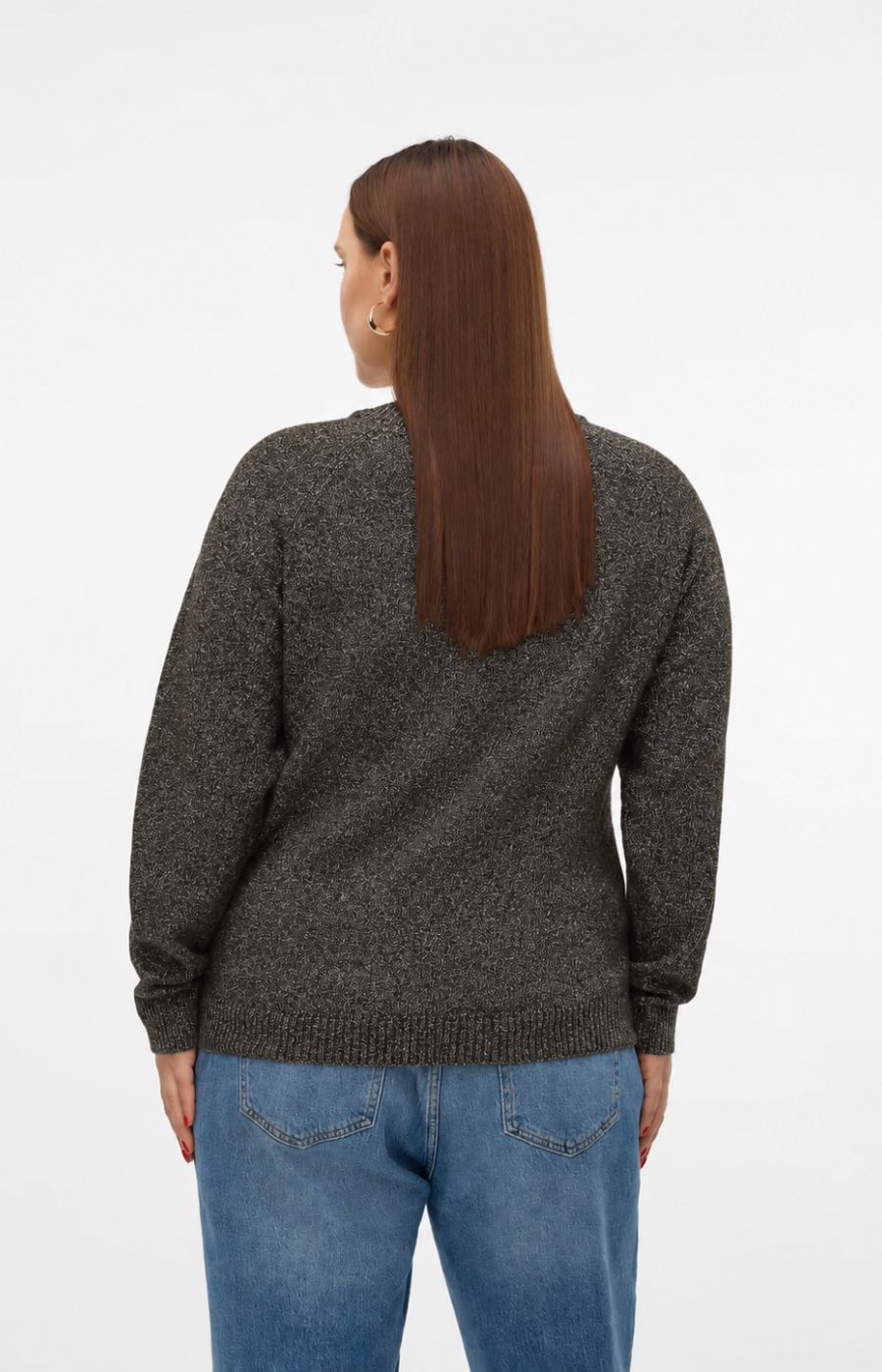 Vero Moda Curve Doffy Jumper in Chocolate 