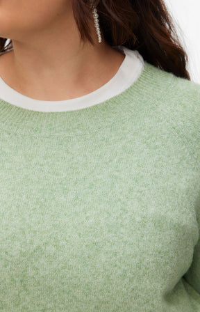 Vero Moda Curve Doffy Knit Jumper in Green