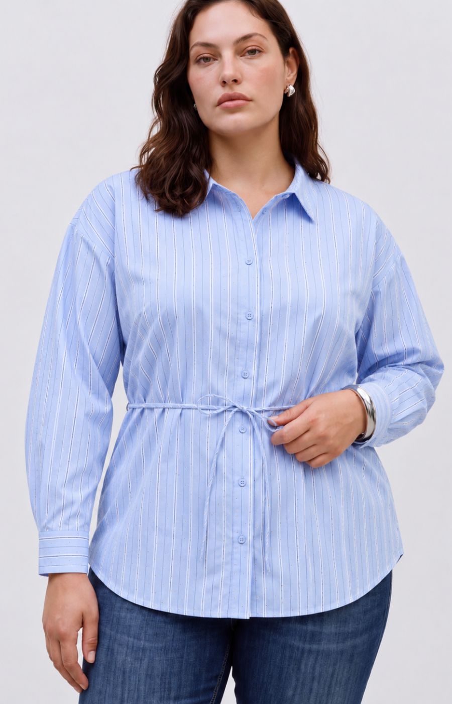 Vero Moda Curve Elina Shirt in Blue 