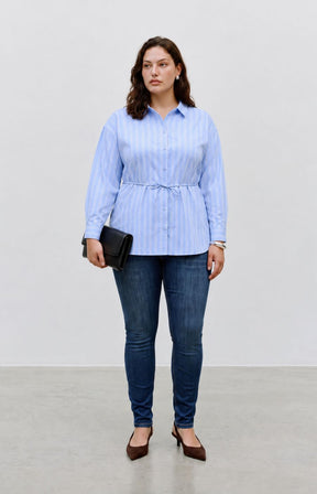 Vero Moda Curve Elina Shirt in Blue 