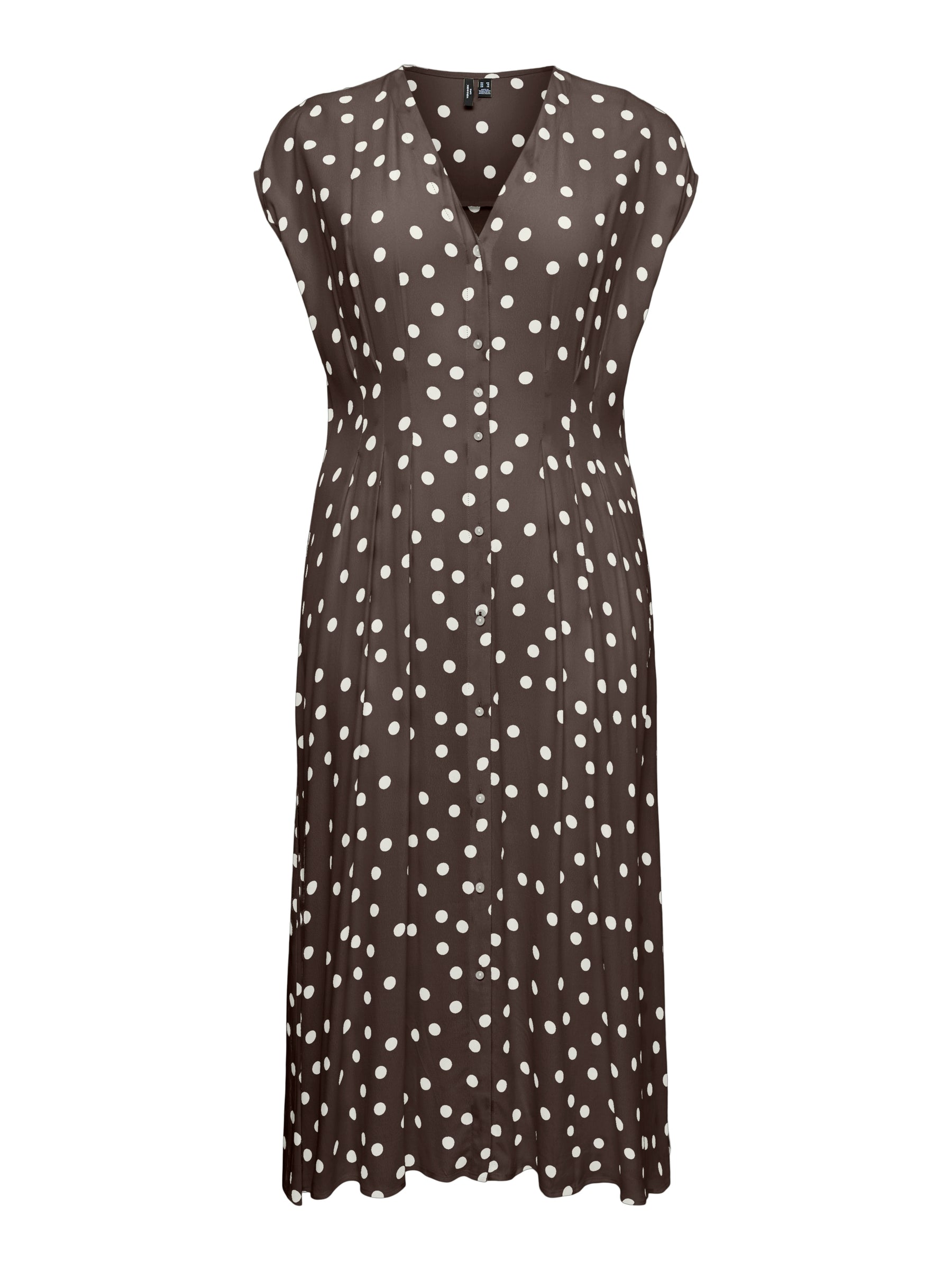 Vero Moda Curve Elisa Dress in Brown 